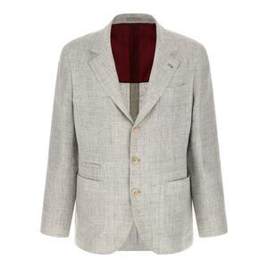 Brunello Cucinelli Men Linen Operated Blazer